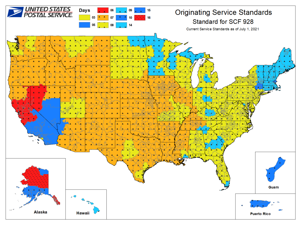 how long does regular us mail take to deliver